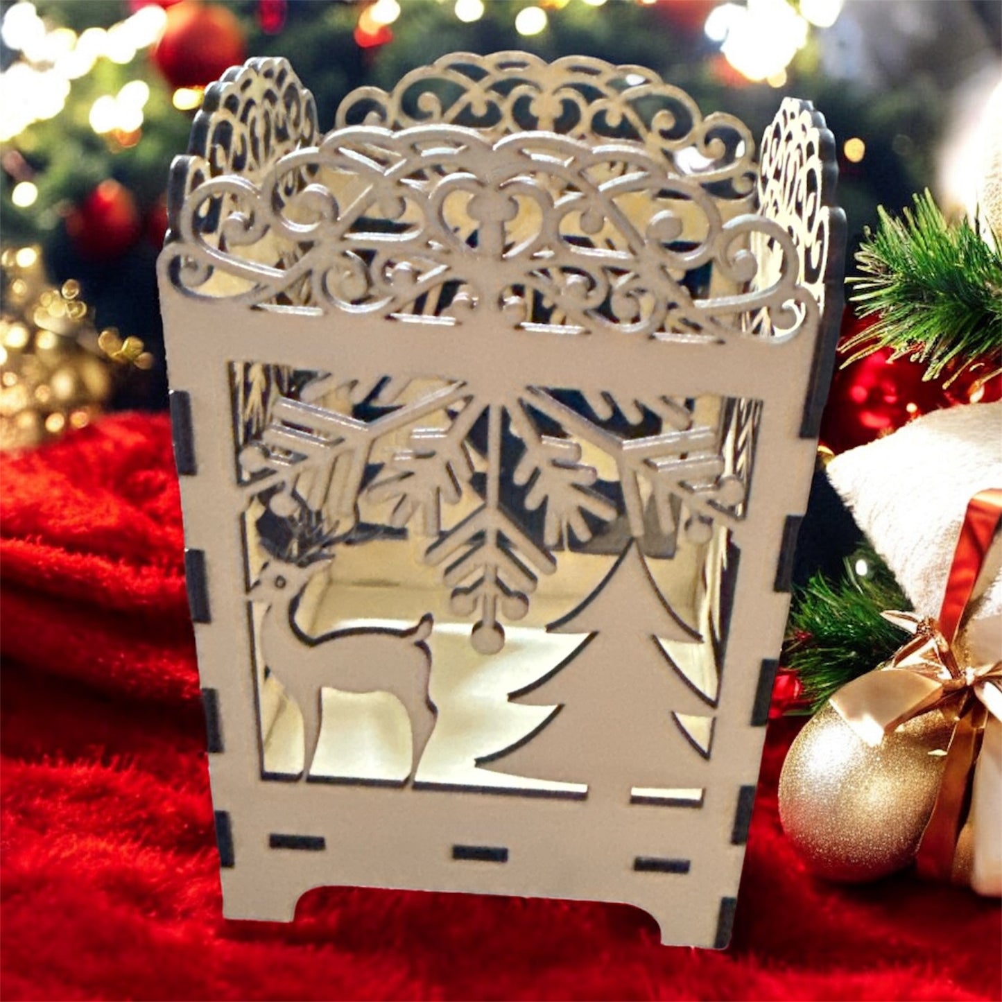 Christmas reindeer candle holders