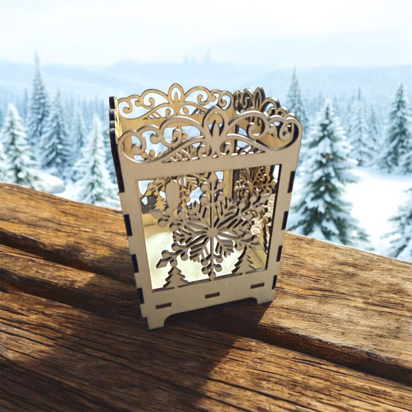 Christmas star tree candle holder